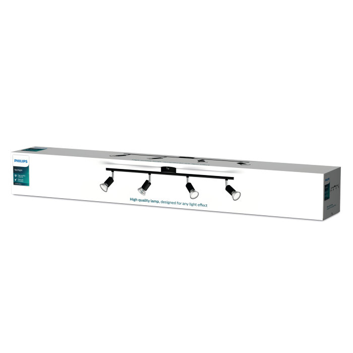 Takspotlight Limbali 4 spots Svart Philips